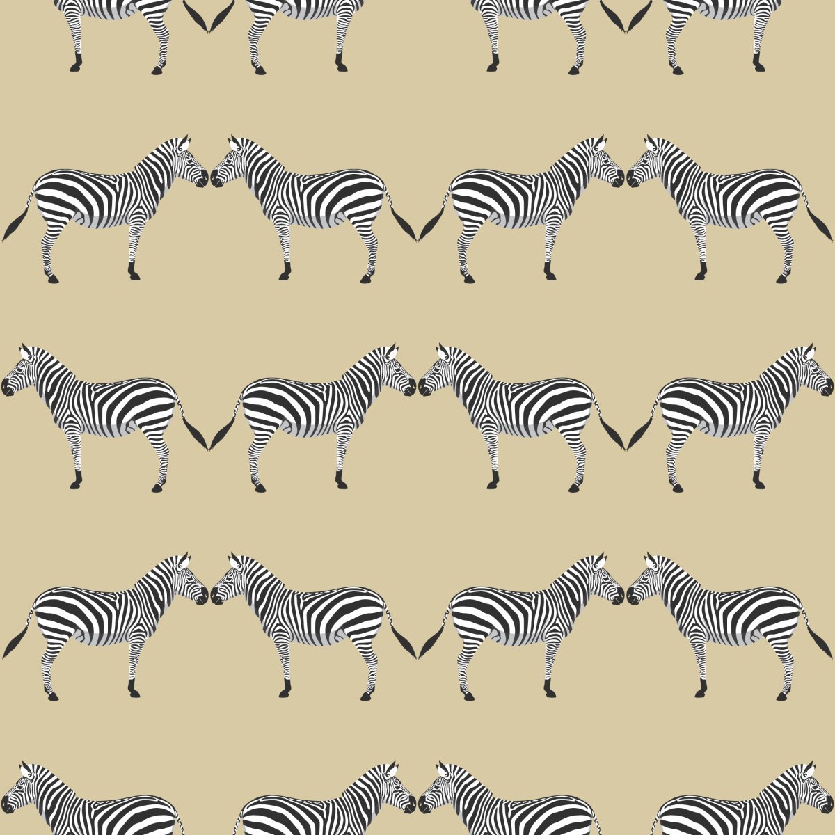 Zebras Sand Wallpaper-Wallpaper-Liza Pruitt-The Grove