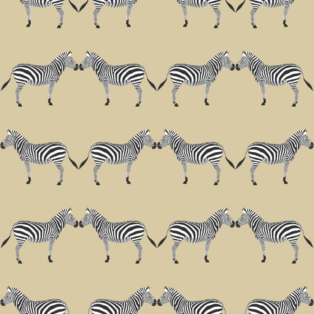 Zebras Sand Wallpaper-Wallpaper-Liza Pruitt-The Grove
