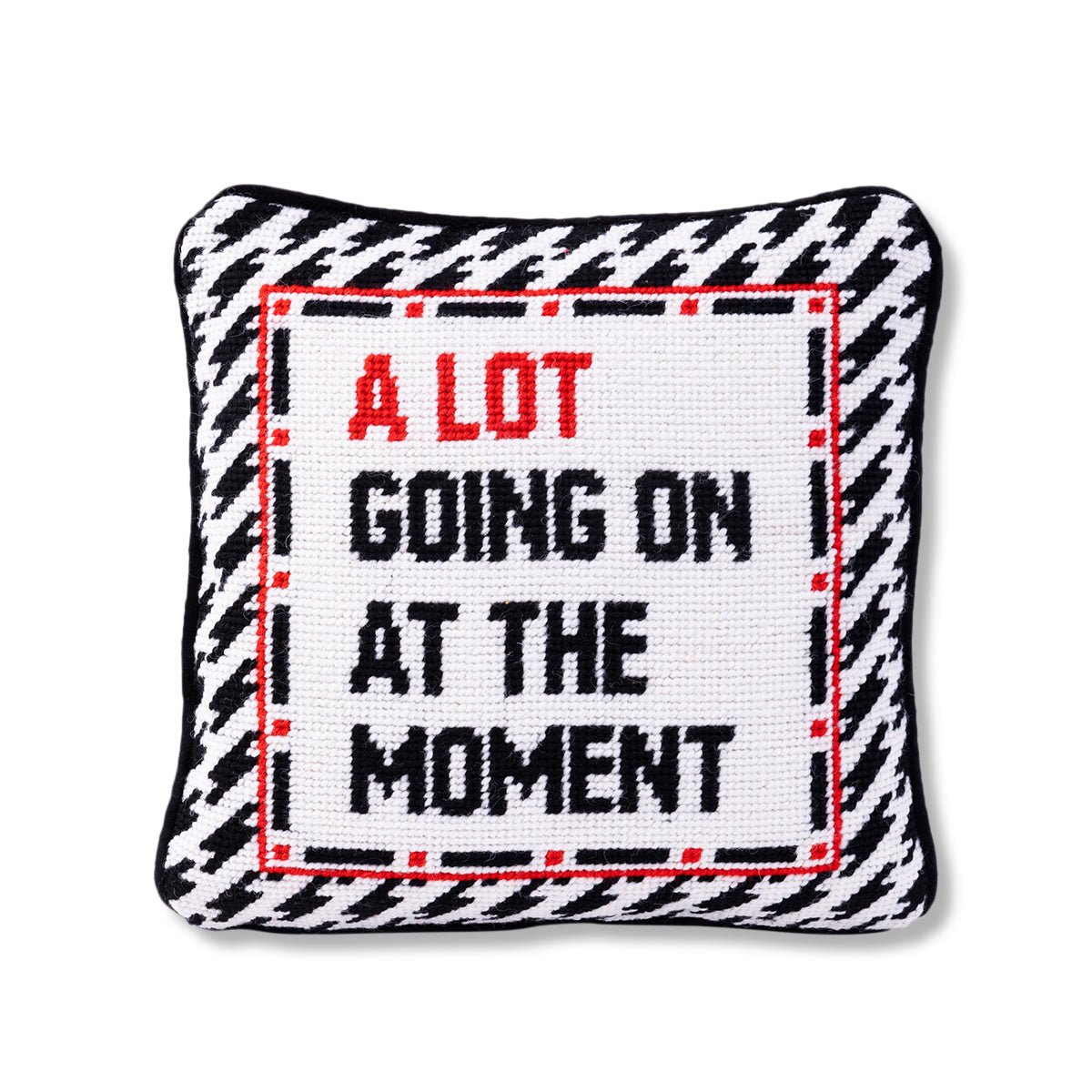 A Lot Going On Needlepoint Pillow - Throw Pillows - Furbish Studio - The Grove