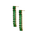 Alessia Emerald CZ Drop Earring - Earrings - Sahira Jewelry Design - The Grove