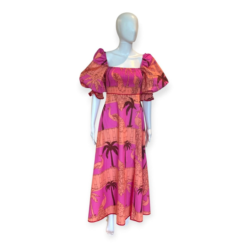 Alize Palm Print Maxi Dress-Dresses-OopsCool-The Grove