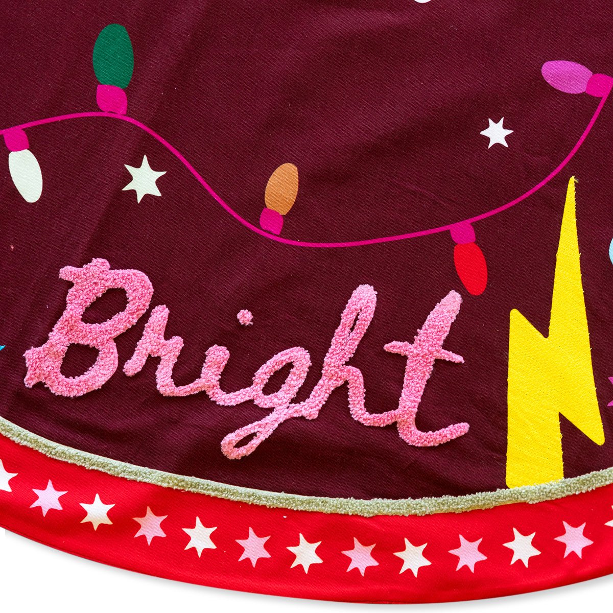 All Is Bright Embroidered Tree Skirt - Christmas Tree Skirts - Furbish Studio - The Grove