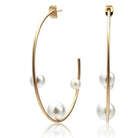 Allie Pearl Hoop - Earrings - Sahira Jewelry Design - The Grove