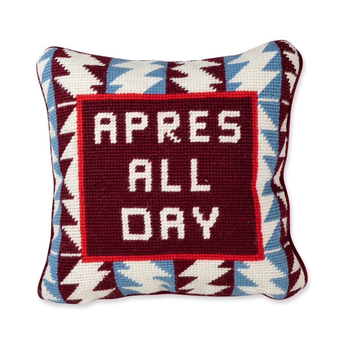 Apres Ski Needlepoint Pillow - Throw Pillows - Furbish Studio - The Grove