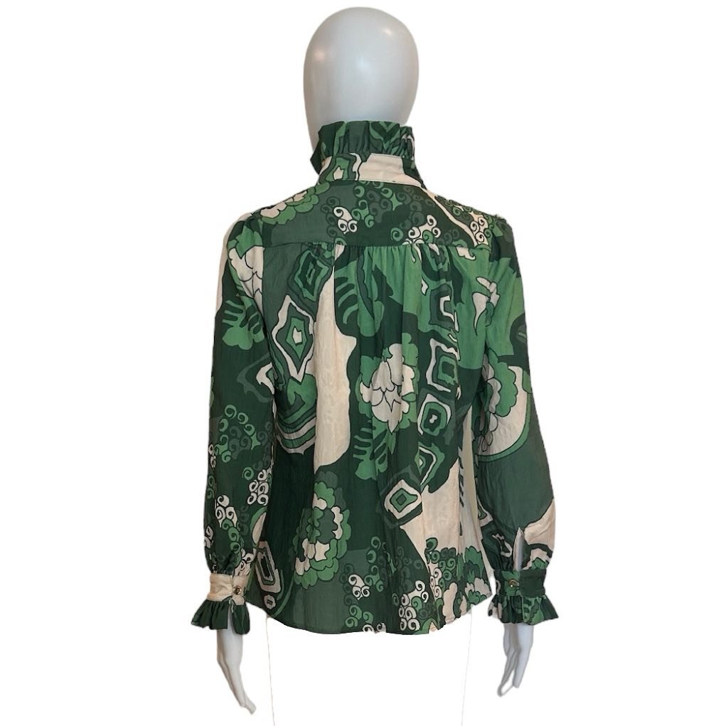 Aspen Blouse | Whirlwind Green - Shirts & Tops - CK Bradley - The Grove