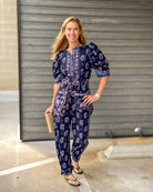 Ayla Blue Jumpsuit - Jumpsuits & Rompers - FARM Rio - The Grove