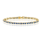 Bezel Tennis Bracelet | Sapphire - Bracelets - Sahira Jewelry Design - The Grove