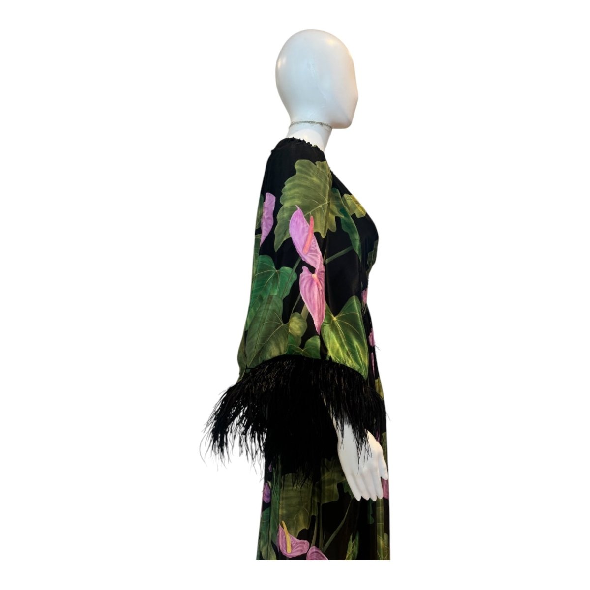 Black Anthurium Kaftan - Dresses - FARM Rio - The Grove