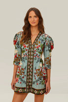 Blue Beauty Bouquet Mini Dress - Dresses - FARM Rio - The Grove