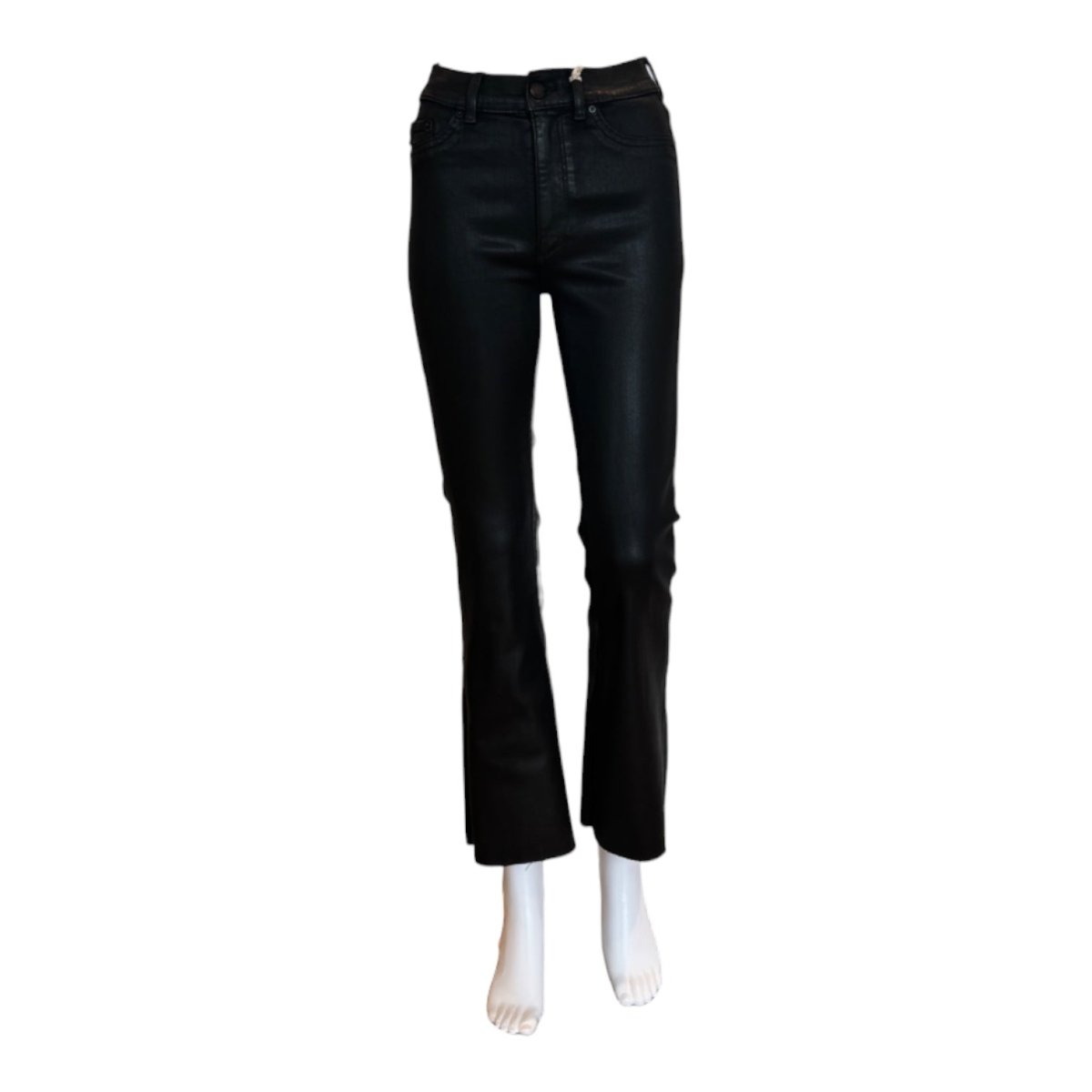 Coated High Waist Crop newest Straight Jeans