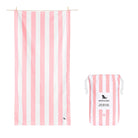 Cabana Stripe Quick Dry Towel | Malibu Pink - Beach Towels - Dock & Bay - The Grove