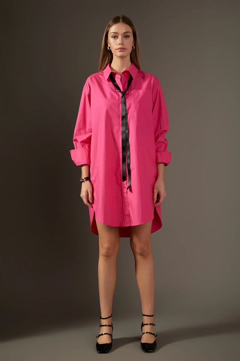 Carole Classic Collared Shirt Dress - Dresses - English Factory - The Grove