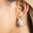 Celine CZ Raindrop Earrings | Silver - Earrings - Sahira - The Grove