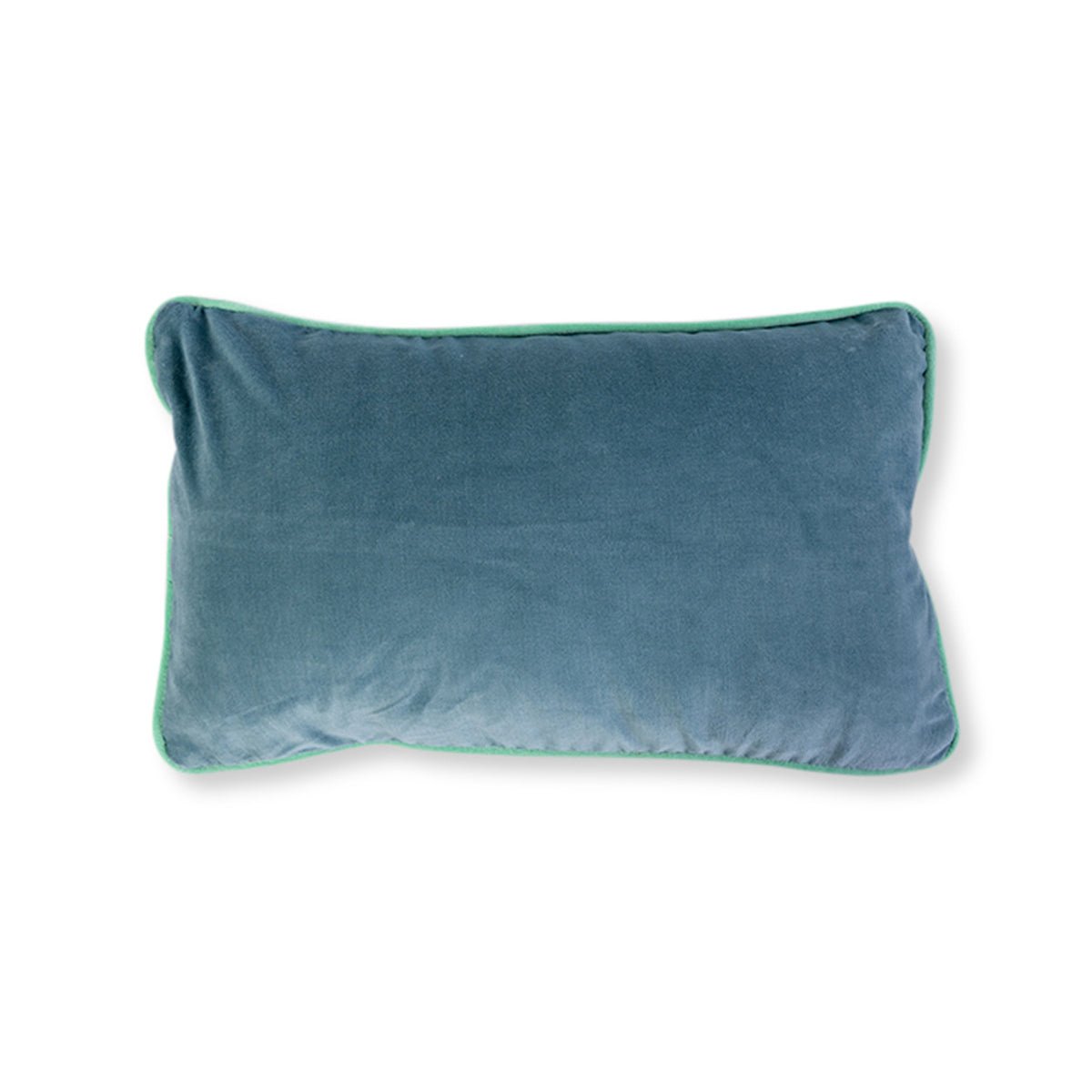 Charliss Velvet Lumbar Pillow | Aqua + Mint - Throw Pillows - Furbish Studio - The Grove