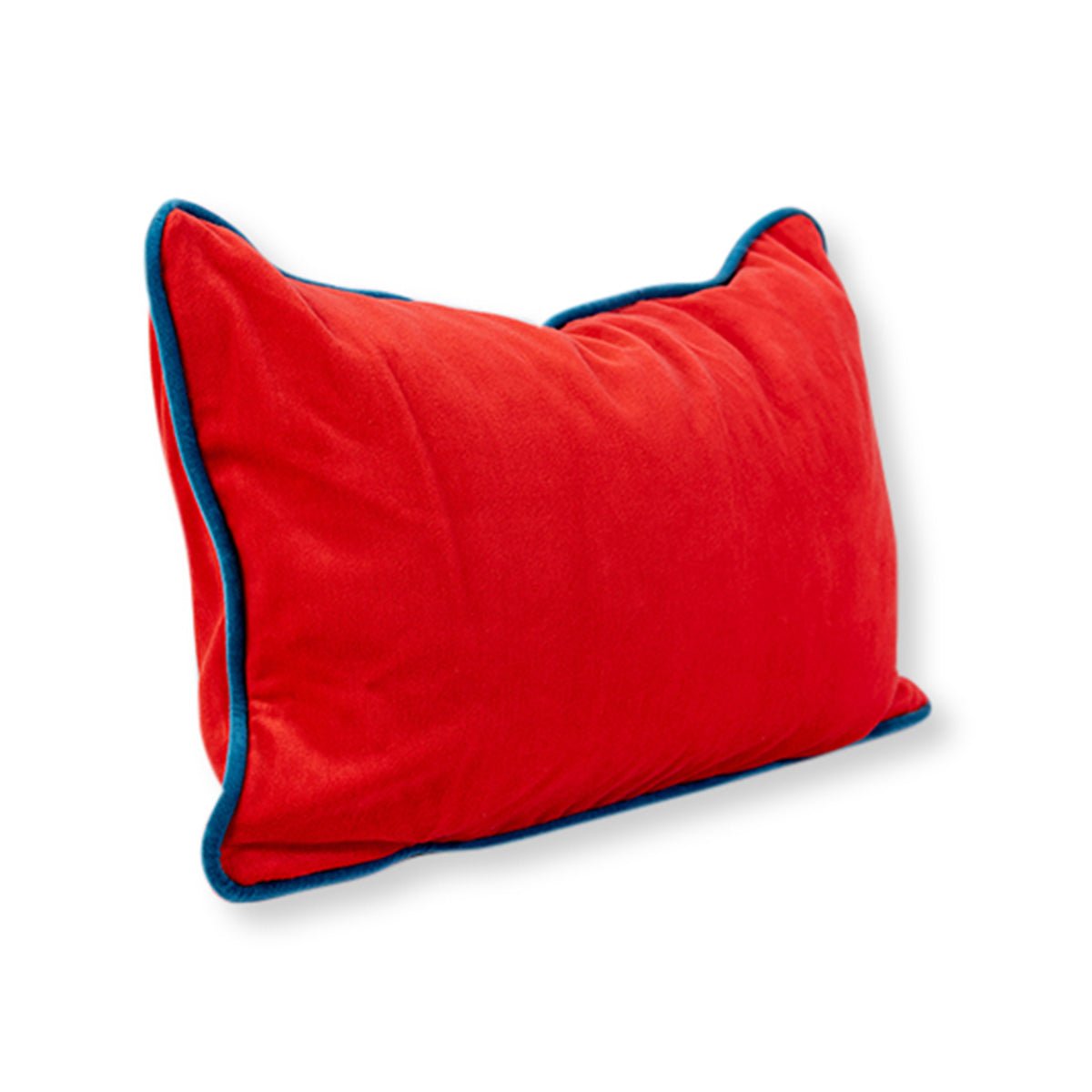 Charliss Velvet Lumbar Pillow | Cherry + Peacock - Throw Pillows - Furbish Studio - The Grove