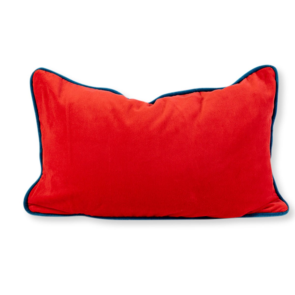 Charliss Velvet Lumbar Pillow | Cherry + Peacock - Throw Pillows - Furbish Studio - The Grove