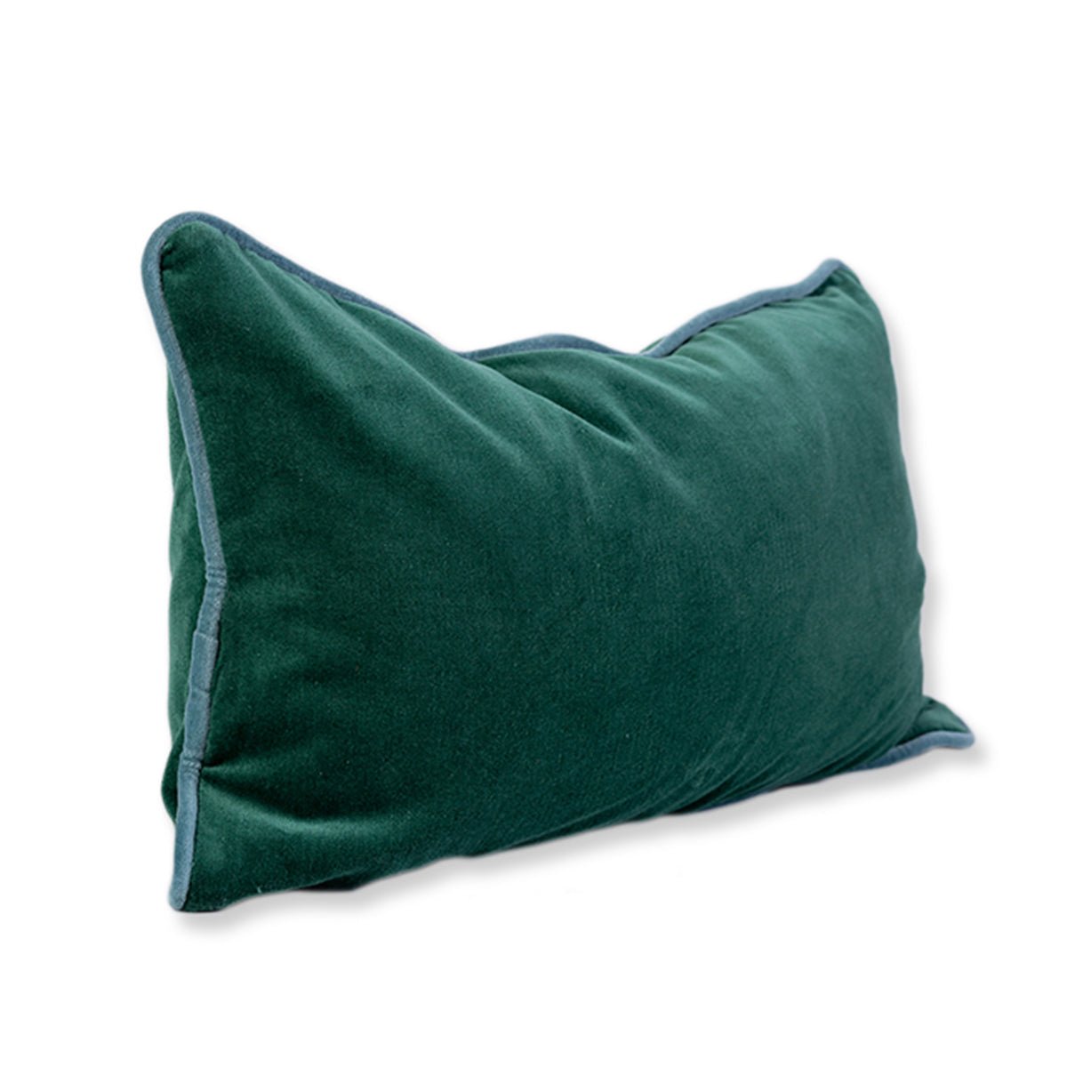 Charliss Velvet Lumbar Pillow | Green + Aqua - Throw Pillows - Furbish Studio - The Grove