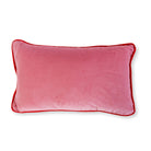 Charliss Velvet Lumbar Pillow | Light Pink + Cherry - Throw Pillows - Furbish Studio - The Grove