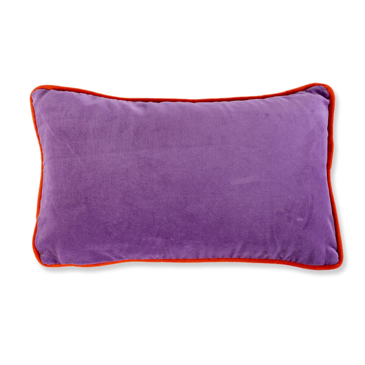 Orange velvet lumbar pillow hotsell