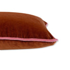 Charliss Velvet Lumbar Pillow | Rust + Light Pink - Throw Pillows - Furbish Studio - The Grove