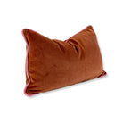 Charliss Velvet Lumbar Pillow | Rust + Light Pink - Throw Pillows - Furbish Studio - The Grove