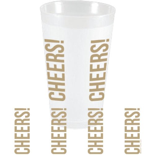 Cheers Vertical Wrap Frost Flex Cups - Party Cups - Sassy Cups LLC - The Grove