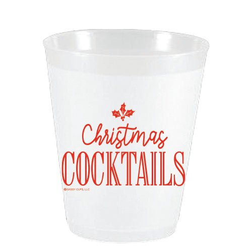 Christmas Cocktails Frost Flex Cups - Party Cups - Sassy Cups LLC - The Grove