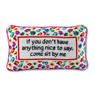 Come Sit By Me Needlepoint Pillow - Throw Pillows - Furbish Studio - The Grove