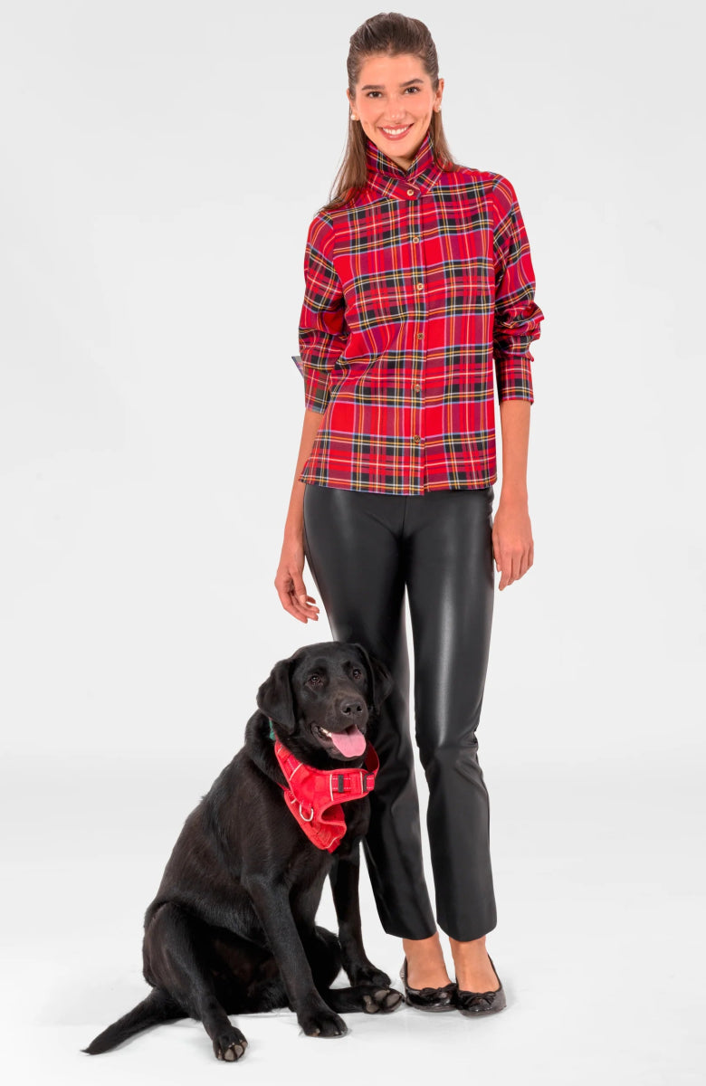 Comfy Cozy Shirt | Red Duke of York Plaid - Shirts & Tops - Gretchen Scott - The Grove