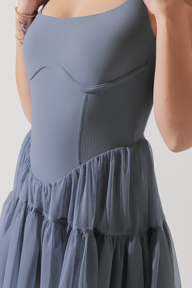 Corset Pirouette Dress | Blue Mist-Tennis Dress-POPFLEX®-The Grove