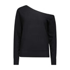 Cotton Cashmere Off The Shoulder Top | Black - Sweaters - Minnie Rose - The Grove