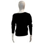 Cotton Cashmere Off The Shoulder Top | Black - Sweaters - Minnie Rose - The Grove