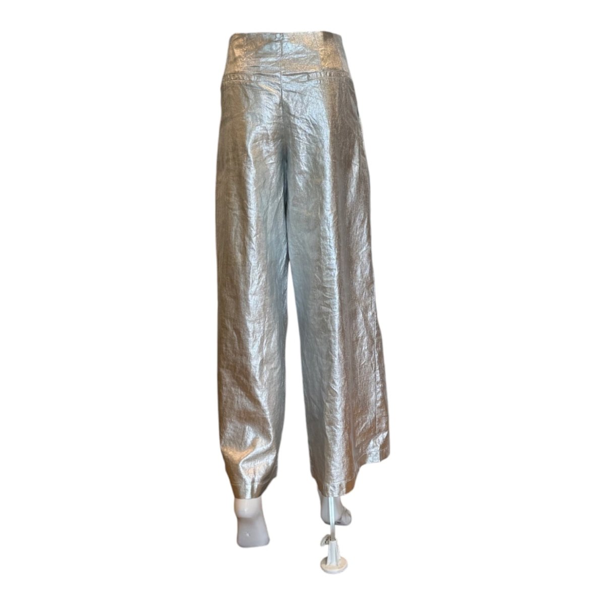 Culotte Linen Pant | Silver - Pants - Lanhtropy - The Grove