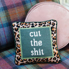 Cut The Shit Needlepoint Pillow - Throw Pillows - Furbish Studio - The Grove