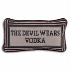 Devil Wears Vodka Needlepoint Pillow - Throw Pillows - Furbish Studio - The Grove