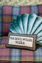 Devil Wears Vodka Needlepoint Pillow - Throw Pillows - Furbish Studio - The Grove