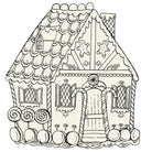 Die - Cut Gingerbread House Coloring Placemat - Paper Placemat - Hester & Cook - The Grove