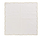 Divot Napkin in White & Gold-Cloth Napkins-Clementine WP-The Grove