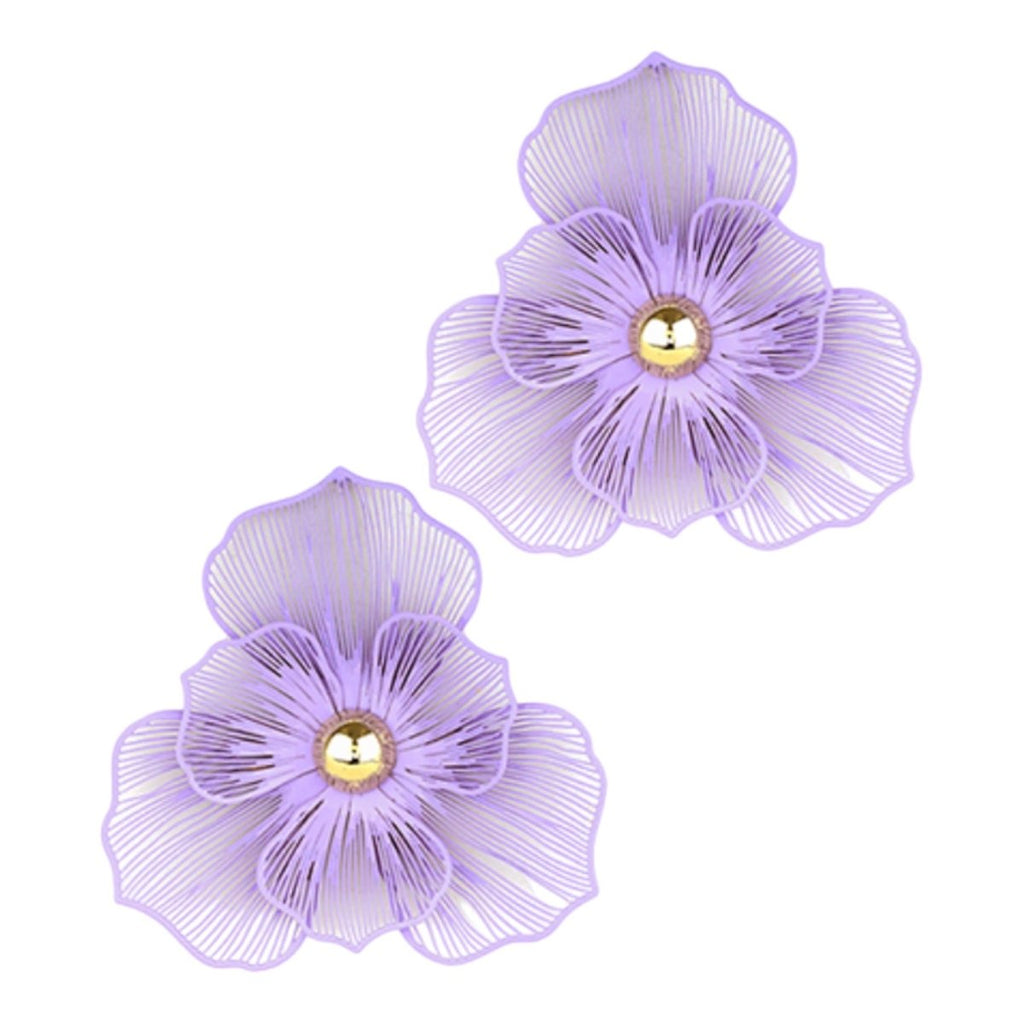 Eleanor Flower Stud Earrings | Lavender-Earrings-Twist-The Grove