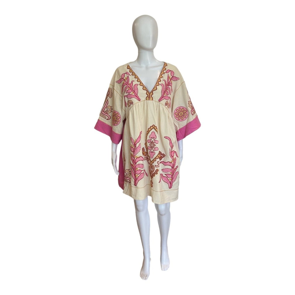 Emmy Embroidered Short Caftan-Dresses-Sundayup-The Grove
