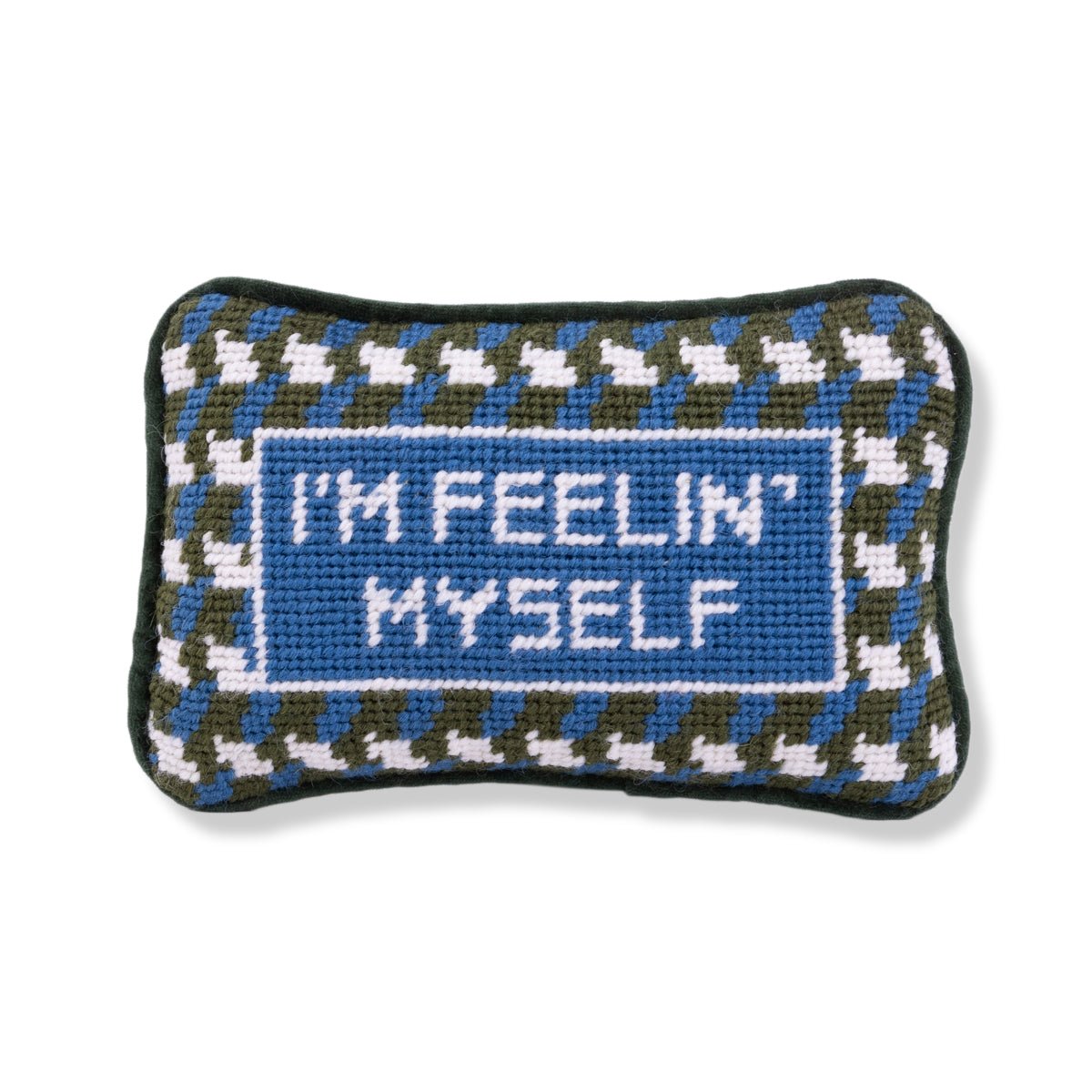 Feelin' Myself Mini Needlepoint Pillow - Throw Pillows - Furbish Studio - The Grove