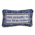 First Rodeo Needlepoint Pillow - Throw Pillows - Furbish Studio - The Grove