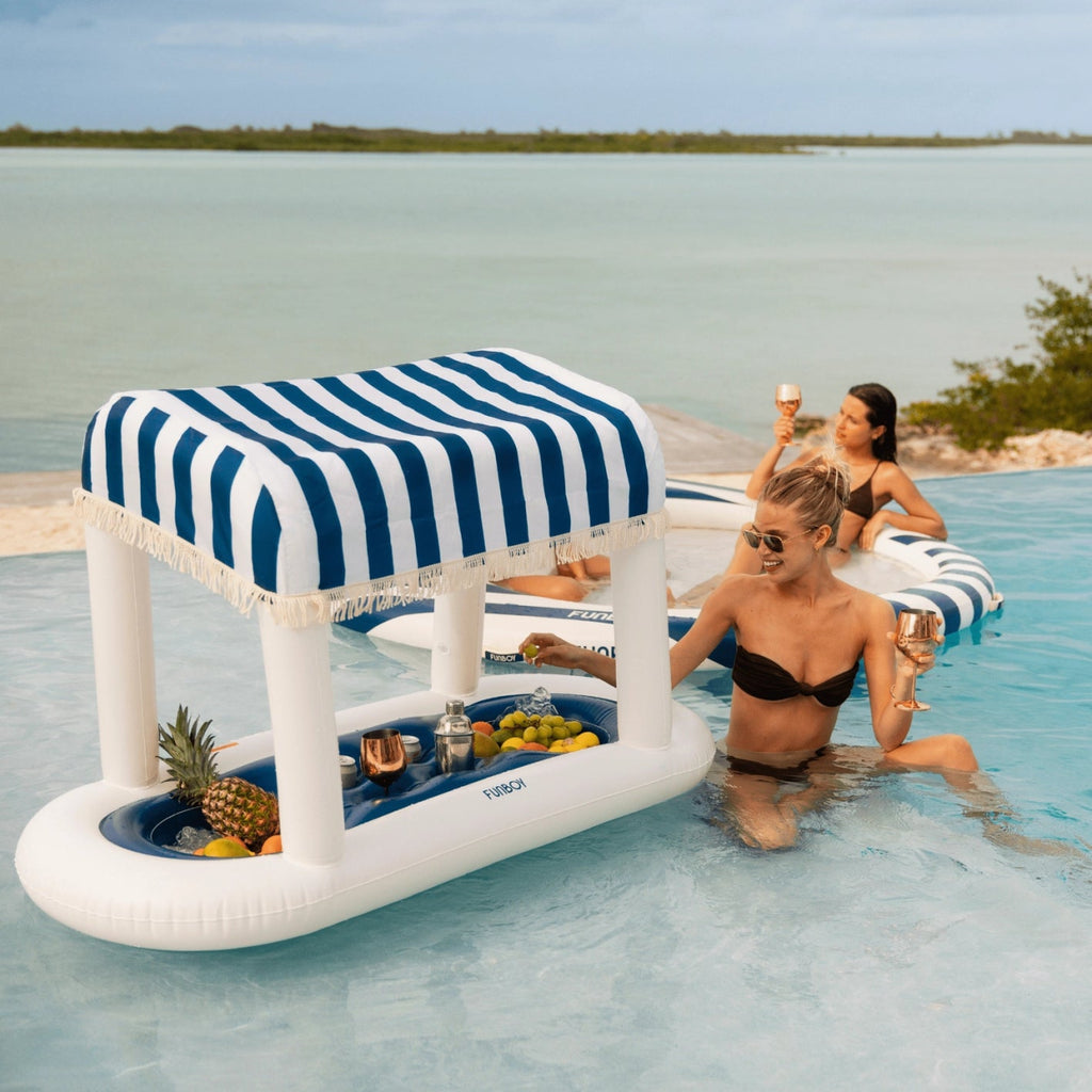 Floating Cabana Bar | Navy-Pool Floats & Loungers-Funboy-The Grove