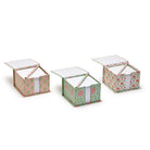 Floral Block Print Note Cube-Notepad-Two's Company-The Grove