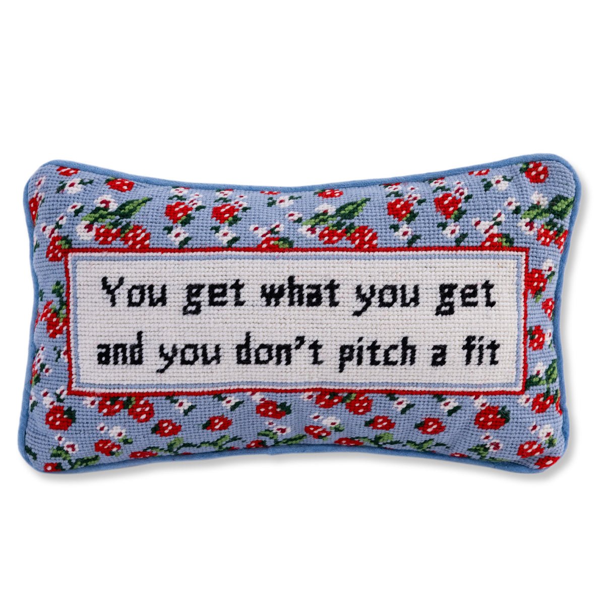 Get What You Get Needlepoint Pillow - Throw Pillows - Furbish Studio - The Grove