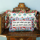 Get What You Get Needlepoint Pillow - Throw Pillows - Furbish Studio - The Grove