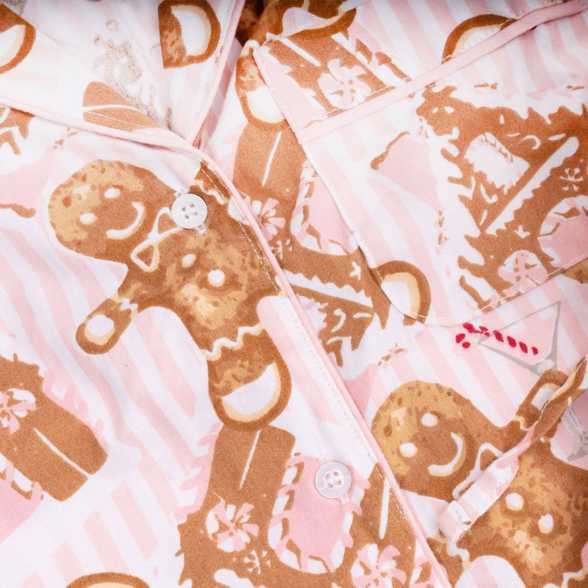 Gingerbread House Flannel PJ Set - Pajamas - 8 Oak Lane - The Grove