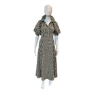 Gingham Check Midi Dress | Black & Cream - Dresses - English Factory - The Grove