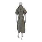 Gingham Check Midi Dress | Black & Cream - Dresses - English Factory - The Grove