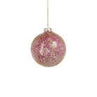 Glitter Glass Ball Ornament | Fuchsia and Gold - Holiday Ornaments - Zodax - The Grove